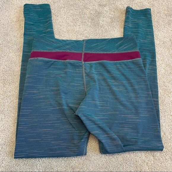 LULULEMON Teal Aquamarine With Purple Leggings Size 4 - Picture 2 of 8
